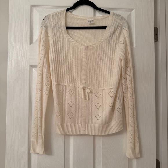 Abercrombie babydoll heart stitch sweater - Picture 3 of 7